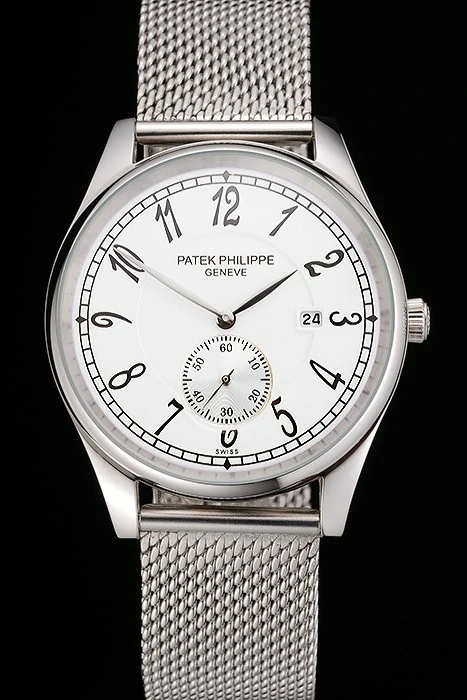 Patek Philippe Calatrava Small Seconds White Dial Stainless Steel Case And Bracelet new122965
