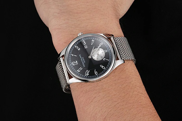 Patek Philippe Calatrava Small Seconds Black Dial Stainless Steel Case And Bracelet new122967