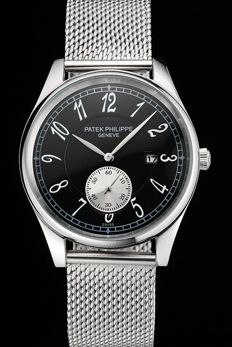 Patek Philippe Calatrava Small Seconds Black Dial Stainless Steel Case And Bracelet new122967