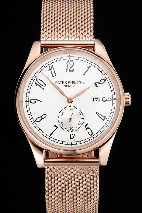 Patek Philippe Calatrava Small Seconds White Dial Rose Gold Case And Bracelet new122969