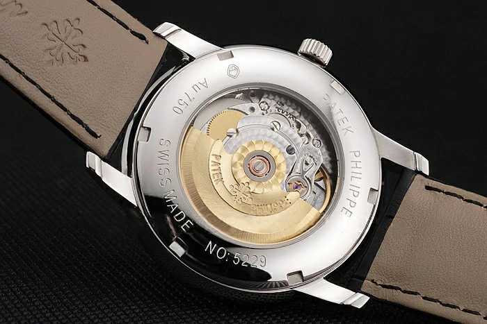 Patek Philippe Multi Scale White Dial Stainless Steel Case Black Leather Strap new122978