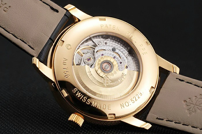 Patek Philippe Multi Scale White Dial Gold Case Black Leather Strap new122980