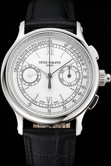 Patek Philippe 5170J White Dial Stainless Steel Case Black Leather Strap new122984