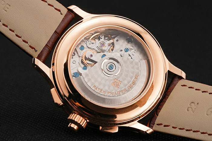 Patek Philippe 5170J Black Dial Rose Gold Case Brown Leather Strap new122992