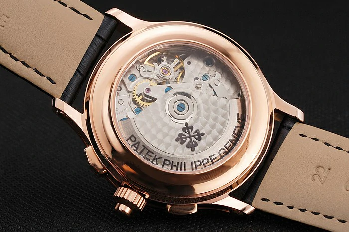 Patek Philippe 5170J White Dial Rose Gold Case Black Leather Strap new122995