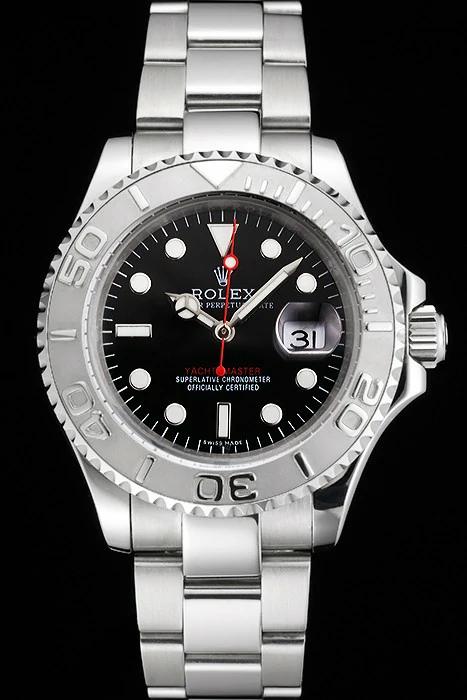Rolex Yacht Master Black Dial Stainless Steel Case And Bracelet new122999
