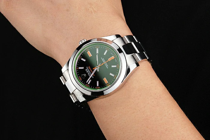 Rolex Milgauss Black Dial Orange Markings Stainless Steel Case And Bracelet new123008