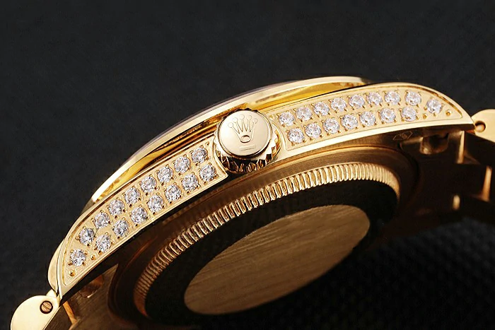 Rolex Day Date Yellow Gold Full Diamond Pave new123399