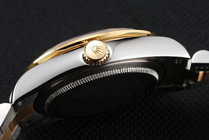 Rolex Day Date Diamond Pave Dial And Bezel Stainless Steel Case Two Tone Bracelet new123402