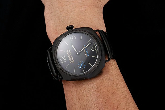 Panerai Radiomir Black Seal Carbotech Black Dial Black Case Black Leather Strap new123413