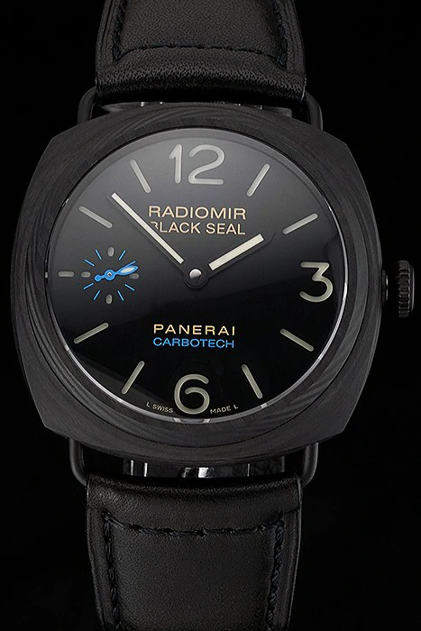 Panerai Radiomir Black Seal Carbotech Black Dial Black Case Black Leather Strap new123413