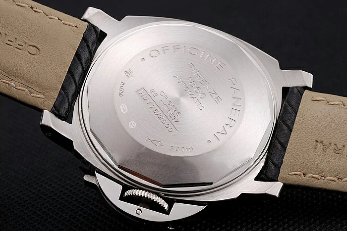 Panerai Luminor Marina Black Dial Stainless Steel Case Black Leather Strap new123419
