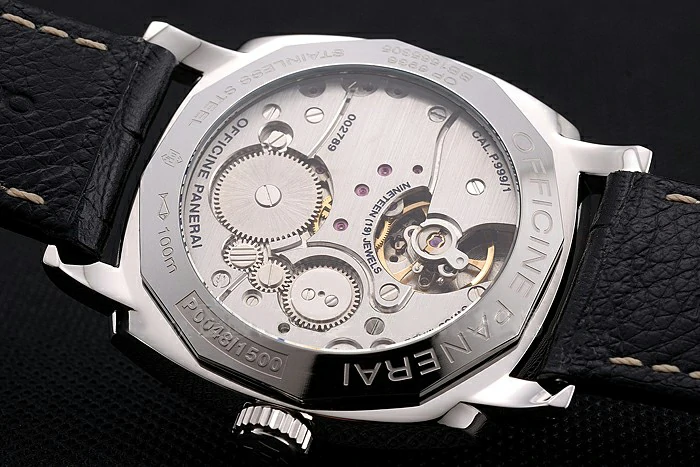 Panerai Radiomir Black Dial Stainless Steel Case Black Leather Strap new123421