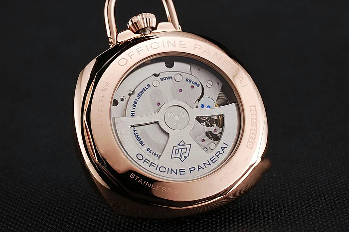 Panerai Radiomir Pocket Watch Black Dial Rose Gold Case And Chain new123570