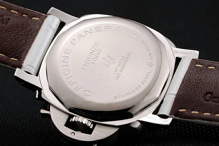 Panerai Radiomir White Dial Stainless Steel Case White Leather Strap new123910