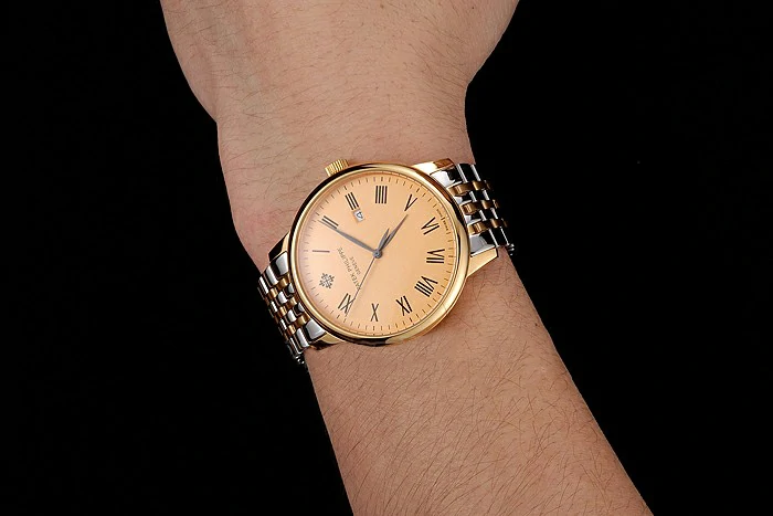 Patek Philippe Calatrava Gold Dial Yellow Gold Case Two Tone Bracelet new123930