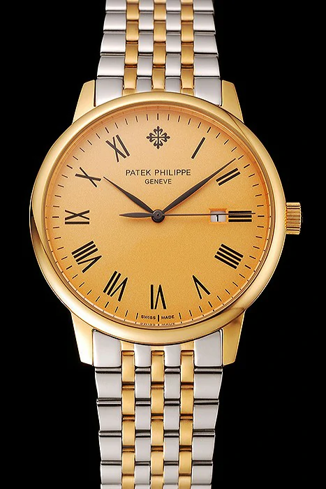 Patek Philippe Calatrava Gold Dial Yellow Gold Case Two Tone Bracelet new123930