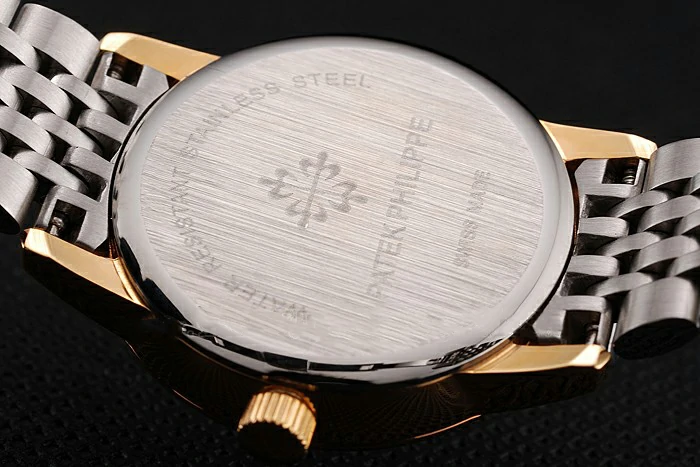 Patek Philippe Calatrava Ladies White Dial Yellow Gold Case Two Tone Bracelet new123933