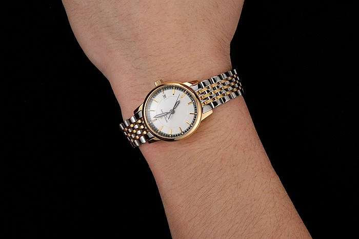 Patek Philippe Calatrava Ladies White Dial Yellow Gold Case Two Tone Bracelet new123933