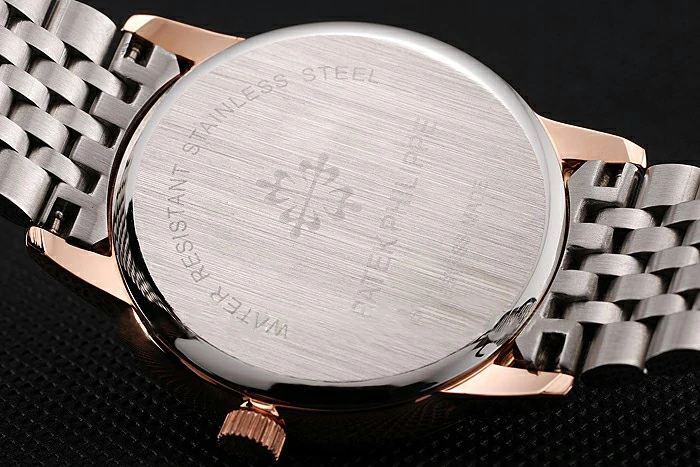 Patek Philippe Calatrava White Dial Rose Gold Case Two Tone Bracelet new123936