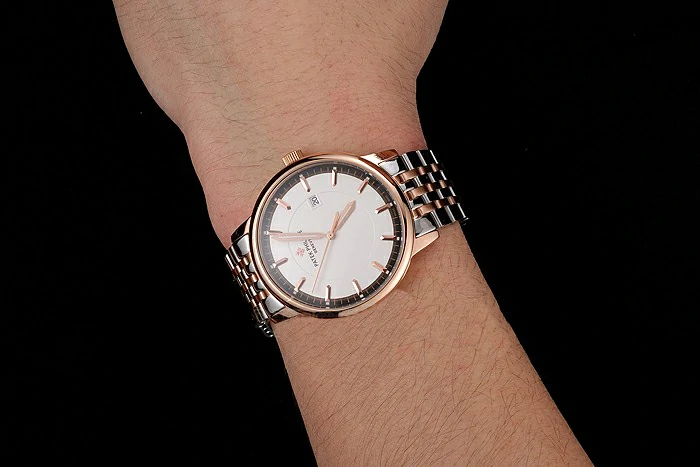 Patek Philippe Calatrava White Dial Rose Gold Case Two Tone Bracelet new123936