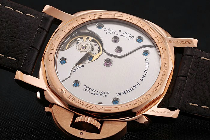 Panerai Luminor Marina Brown Dial Rose Gold Case Brown Leather Strap new123948