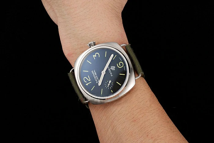 Panerai Radiomir Black Seal Logo Acciaio Black Dial Green Bracelet new124471