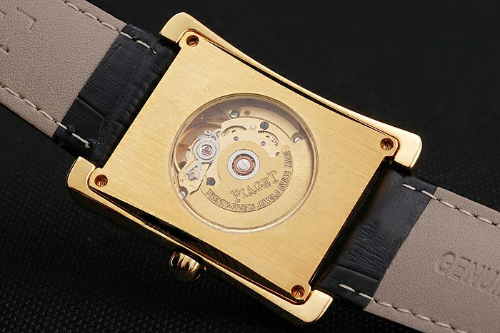 Piaget Emperador Tourbillon Skeleton Gold Diamond Case Black Leather Bracelet new124557
