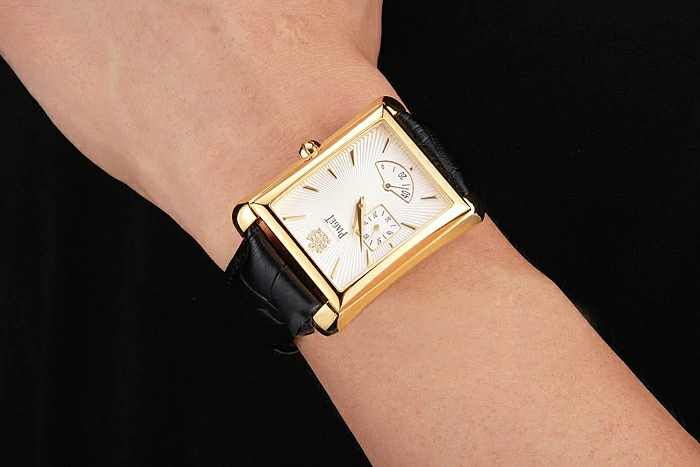 Piaget Emperador Tourbillon Skeleton Gold Diamond Case Black Leather Bracelet new124557