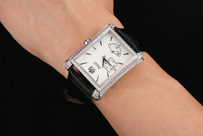 Piaget Emperador Tourbillon Skeleton Rose Gold Diamond Case Black Leather Bracelet new124558