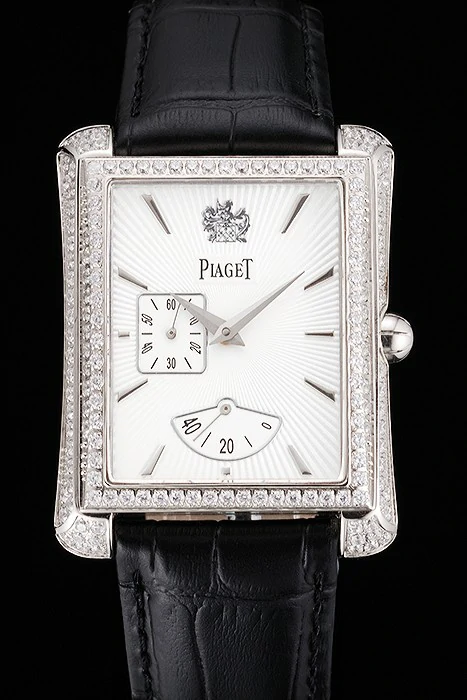 Piaget Emperador Tourbillon Skeleton Rose Gold Diamond Case Black Leather Bracelet new124558