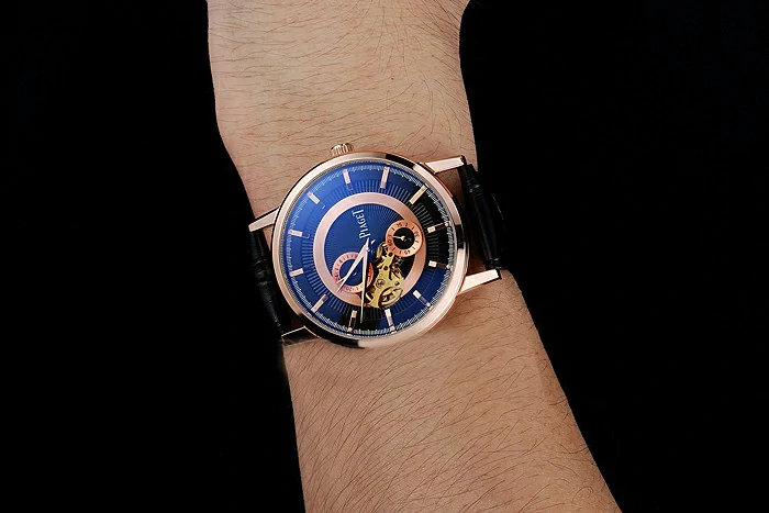 Piaget Altiplano Black Dial Gold Case Black Leather Bracelet new124894