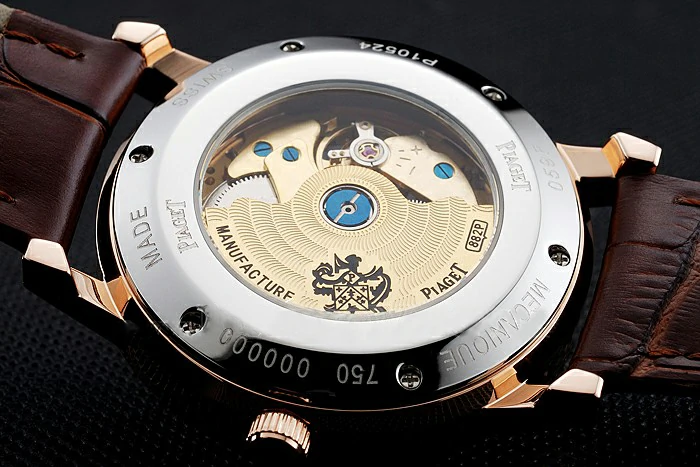 Piaget Altiplano White Dial Gold Case Brown Leather Bracelet new124896