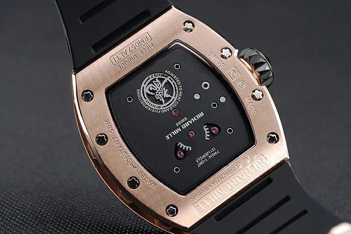 Richard Mille RM 057 Tourbillon Dragon Jackie Chan Gold Case Black Rubber Bracelet new125403