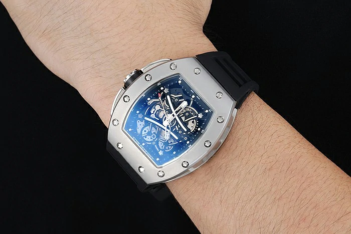 Richard Mille RM 61 01 Yohan Blake Limited Edition Silver Case Black Bracelet new125407