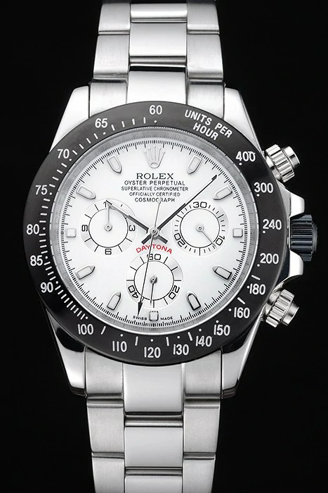 Rolex Daytona Stainless Steel Black Enameled White Dial new52951