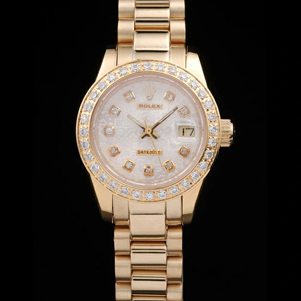 Rolex Datejust Yellow Gold Plated Stainless Steel Diamond Plated new58013