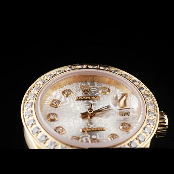 Rolex Datejust Yellow Gold Plated Stainless Steel Diamond Plated new58013