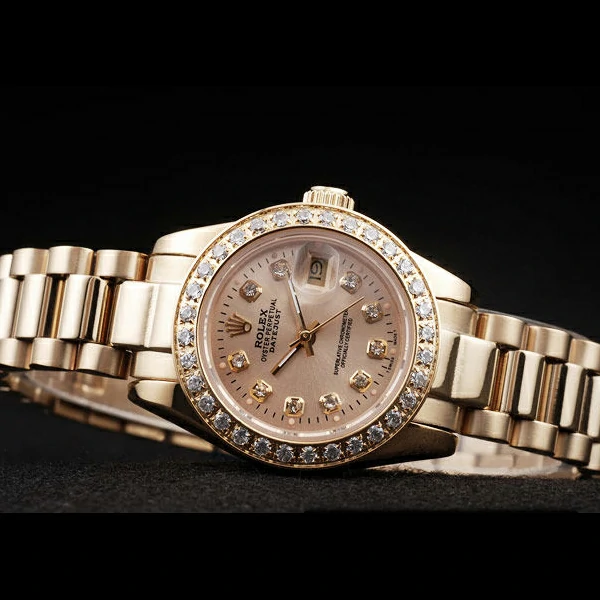 Rolex Datejust Yellow Gold Plated Stainless Steel Diamond Plated new58014