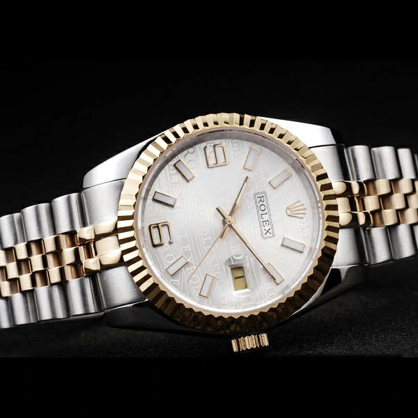 Rolex DateJust Two Tone Stainless Steel Gold Plated Silver Dial new58027