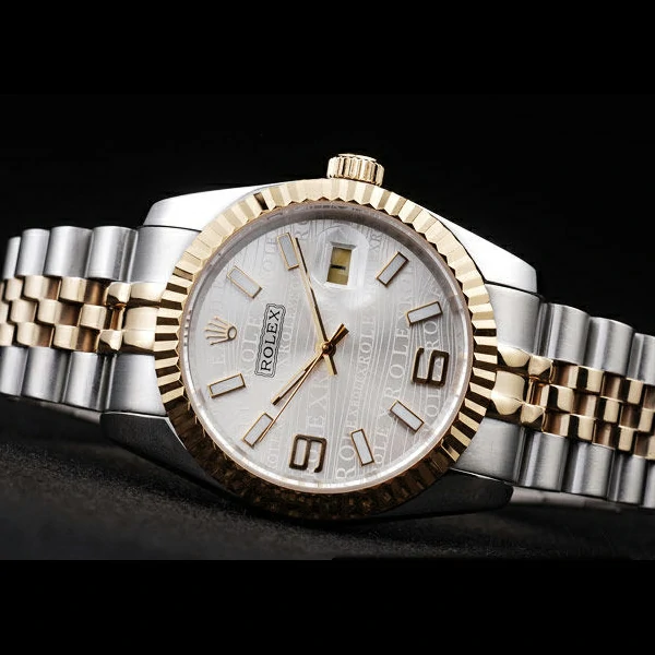 Rolex DateJust Two Tone Stainless Steel Gold Plated Silver Dial new58027