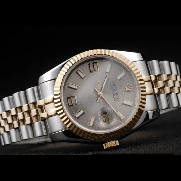 Rolex DateJust Two Tone Stainless Steel Gold Plated Silver Dial new58029