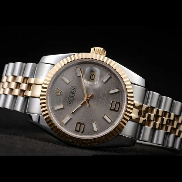 Rolex DateJust Two Tone Stainless Steel Gold Plated Silver Dial new58029