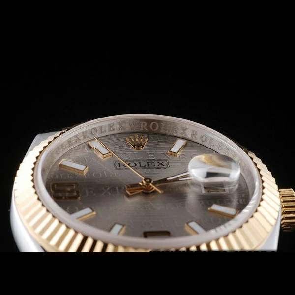 Rolex DateJust Two Tone Stainless Steel Gold Plated Silver Dial new58029