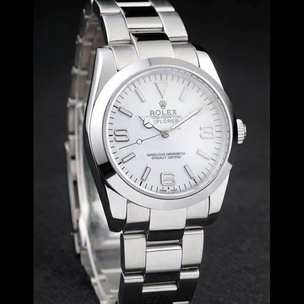 Rolex Explorer Polished Stainless Steel White Dial new58036