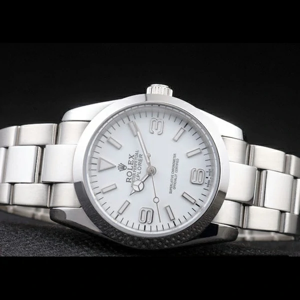 Rolex Explorer Polished Stainless Steel White Dial new58036