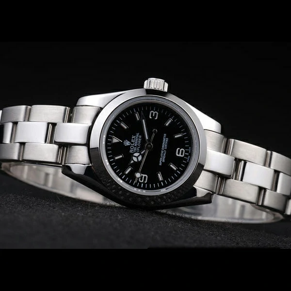 Rolex Explorer Polished Stainless Steel Black Dial new58039