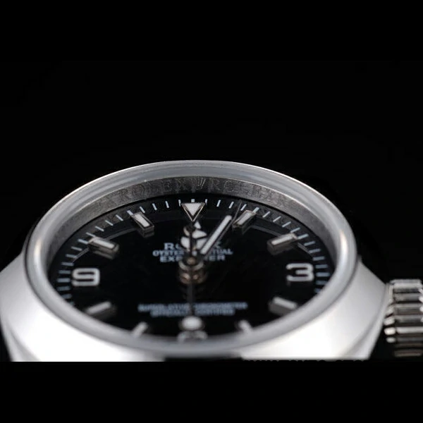 Rolex Explorer Polished Stainless Steel Black Dial new58039
