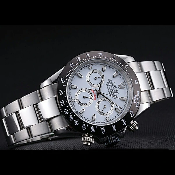 Rolex Daytona Stainless Steel Black Enameled Ice Blue Dial new58043