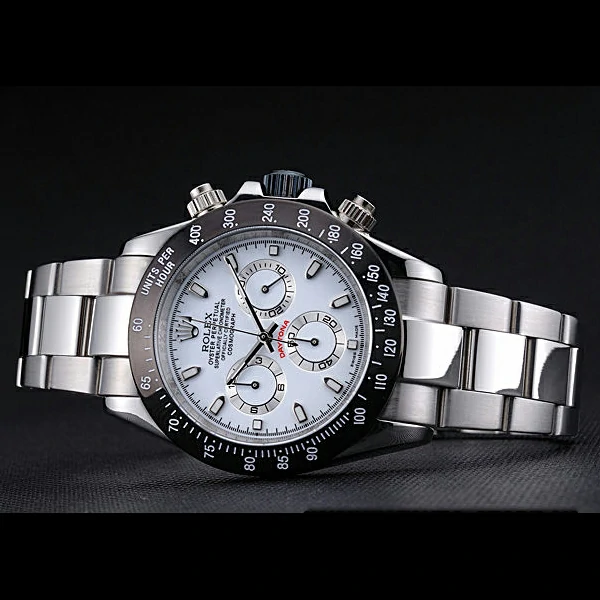 Rolex Daytona Stainless Steel Black Enameled Ice Blue Dial new58043